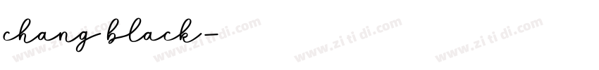chang black字体转换